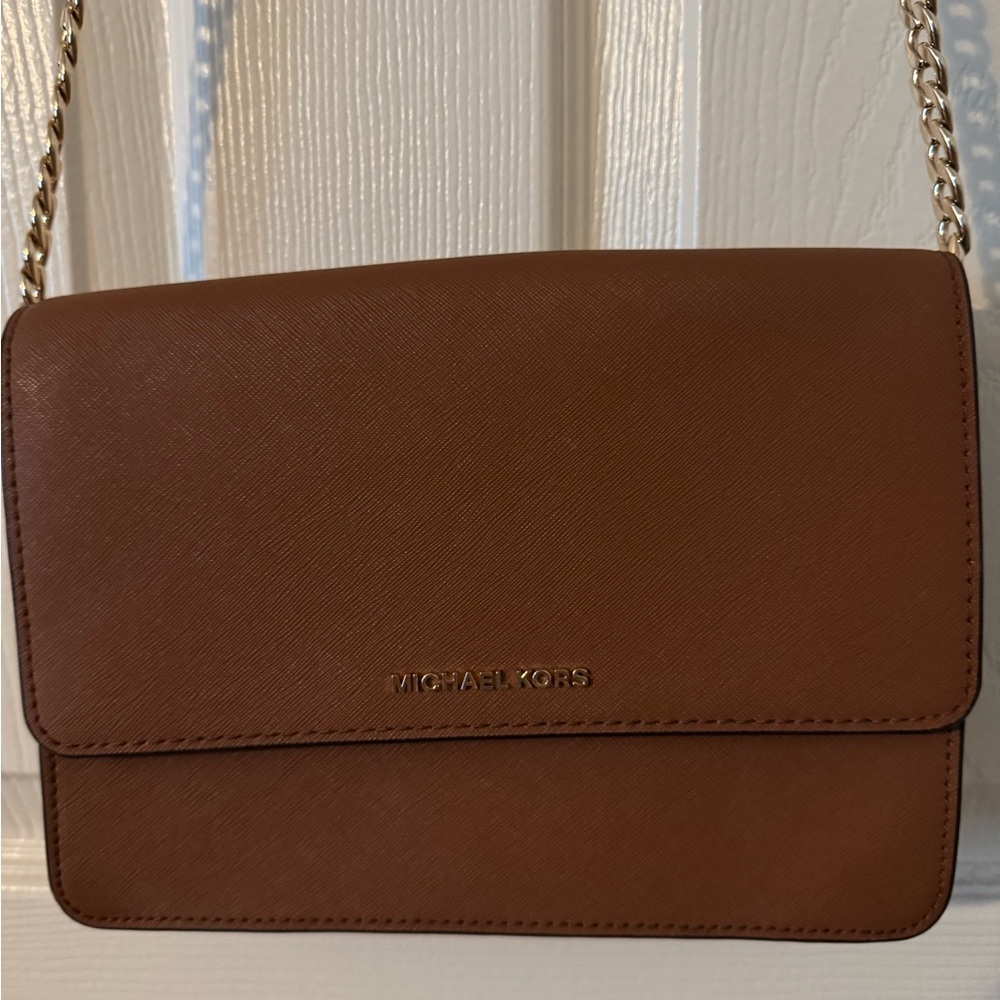 Michael Kors Tan Crossbody Bag with Chain Strap